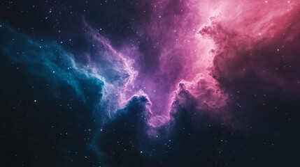 Fototapeta premium Vibrant cosmic clouds and stars create a stunning view of the universe in deep space