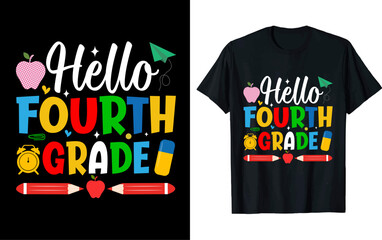 Back to school T-shirt design, vector Illustration, Back to school design, silhouette style