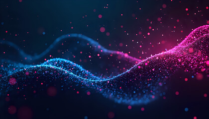 Obraz premium abstract background with pink and blue waves and lines