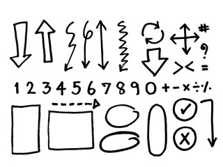 Cute speech doodle hand drawing collection , element bubble