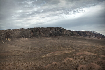 Horizontal landscape hills view, mars landscape
