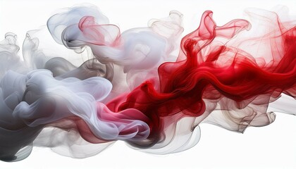red smoke on white background