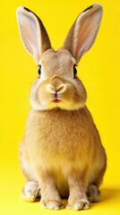 Obraz premium Adorable fluffy bunny. AI.