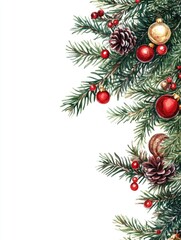 Christmas Tree Ornaments Close Up