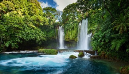 waterfall in the jungle