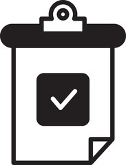Fototapeta premium Check Mark on Clipboard Icon Illustration 