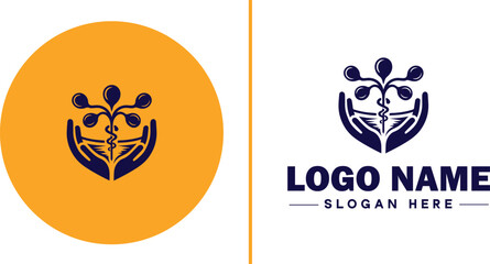 Infertility Clinic icon Fertility clinic Reproductive clinic IVF clinic flat logo sign symbol editable vector