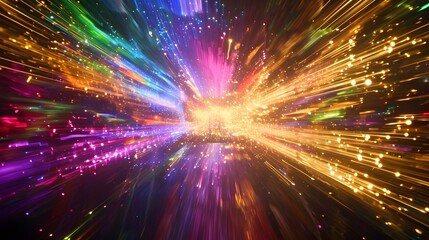 Naklejka premium Stunning light bursts perfectly timed to melodies