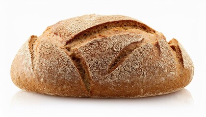 loaf of bread isolated on white
