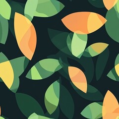 Abstract Leaves Camouflage Seamless Camo Pattern Texture