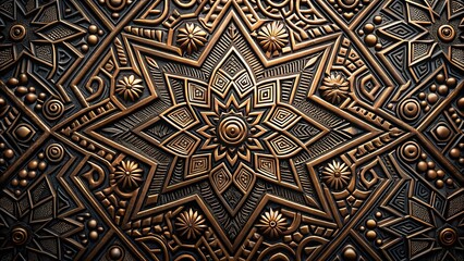 Geometric Tribal Handmade 3D Pattern Cover Design - Exotic Asian, Indian, Mexican, Aztec, Peruvian Inspiration