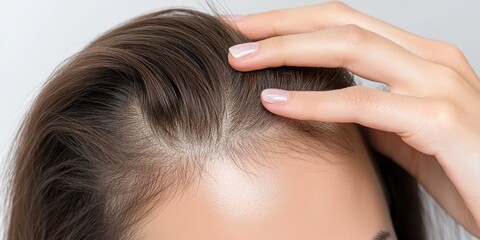 Fototapeta premium Healthy hair discussion on positive effects home setting informative video relaxed environment personal perspective