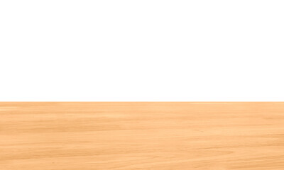 empty wooden table front view isolated PNG transparent.