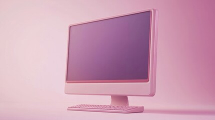 3D vector illustration of a 3D computer monitor, designed for web UI/UX creators, emphasizing user interface tools and design elements