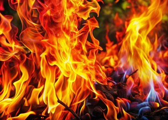 Vibrant Cartoon Flames in Candid Photography Style, Perfect for 4K Video Stock Footage, Capturing Dynamic Movement and Colorful Energy in a Playful Environment