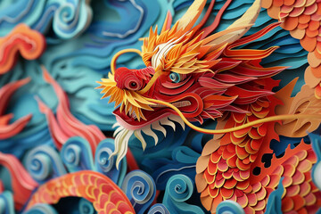 Fototapeta premium Beautiful greeting card with holiday composition for celebrate New Year