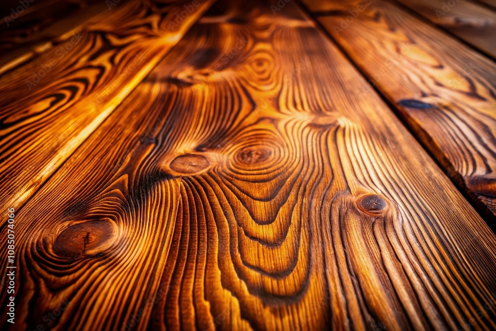 Poster warm and inviting portrait of a smooth brown wooden surface with grainy texture perfect for natural 
