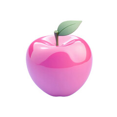 apple, 3d icon, cartoon, 3D rendering, smooth and shiny, cute, girly style,pastel colors