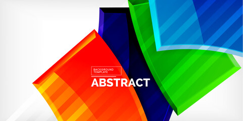 Vector abstract color geometric shapes. Illustration For Wallpaper, Banner, Background, Card, Book Illustration, landing page