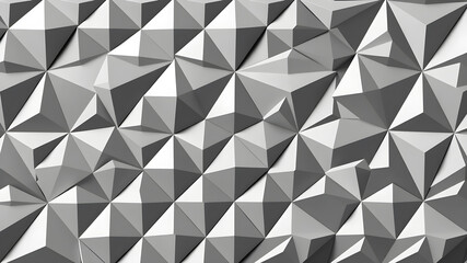 Obraz premium 3d triangles patterns monochromatic. Generative AI
