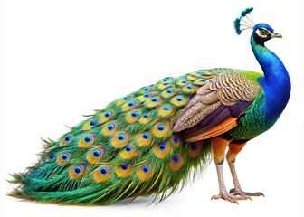 Obraz premium Peacock Full Body Portrait - AI Photo