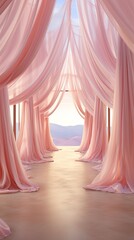 red velvet curtain