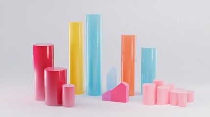 Colorful geometric shapes for modern design.
