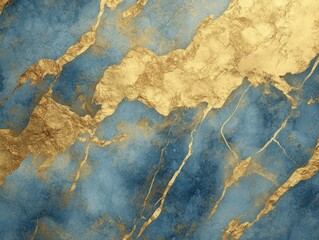 Fototapeta premium Close-up of blue and gold marble