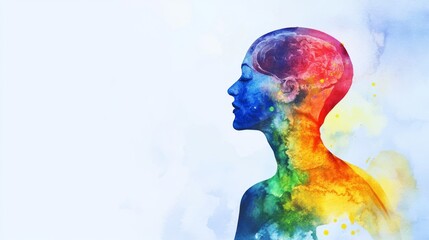 Colorful silhouette representing emotional diversity.