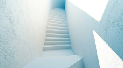 Modern White Staircase in Minimalist Design