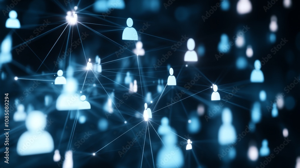 Poster digital connections in a virtual network.