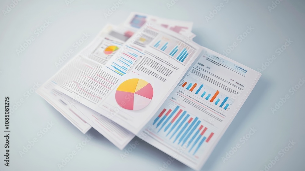 Poster documents featuring colorful data charts.