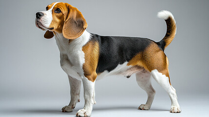 Portrait of a Dog on a White Background
