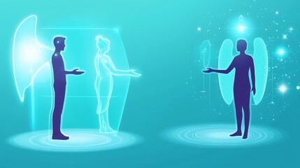 Futuristic communication concept illustration.