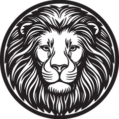 Obraz premium lion head silhouette lion vector
