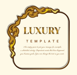 Ornate frame vintage, text box retro style  for design of invitations, frames, menus, labels and websites.