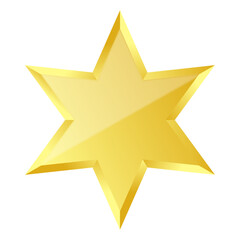 3D look Vector Golden Star
