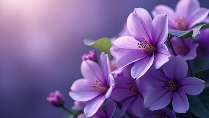 Purple Color Flower Leaf Wallpaper background.
