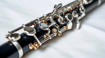 Fototapeta premium Elegant clarinet showcasing intricate details