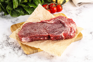 Raw rib eye beef premium steak