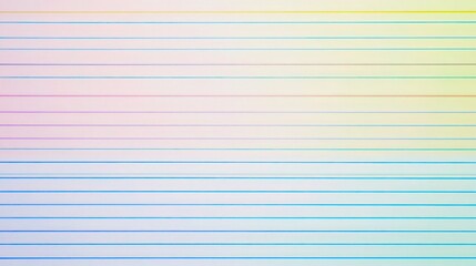 Fototapeta premium Subtle striped paper background displaying a soft pastel gradient of pink, yellow, and blue for elegant presentations.