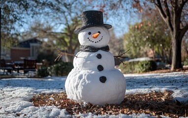 Obraz premium SNOWMAN professional stock photo on white background