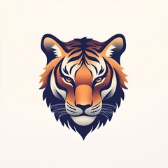 tiger head logo on white