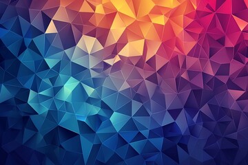 Obraz premium Vibrant Geometric Abstract Background with Colorful Triangles
