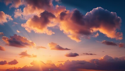 Fototapeta premium Picturesque sunset clouds