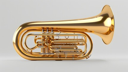 Traditional tuba captured in perfect isolation