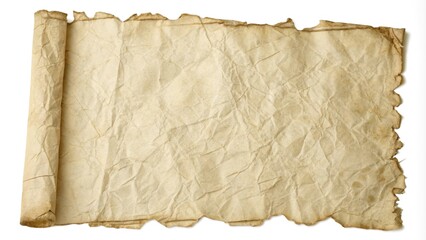 Crumpled parchment texture with deep creases and worn-out appearance, paper crackle, worn parchment, vintage feel, creased paper, abstract pattern