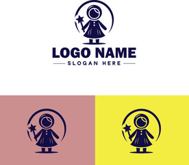 Kids Clothing icon Children's apparel Youth clothing Junior wear flat logo sign symbol editable vector