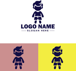 Kids Clothing icon Children's apparel Youth clothing Junior wear flat logo sign symbol editable vector