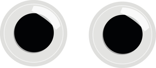 A Pair of Googly Eyes or Dummy Eyes Illustration Isolated on White Background